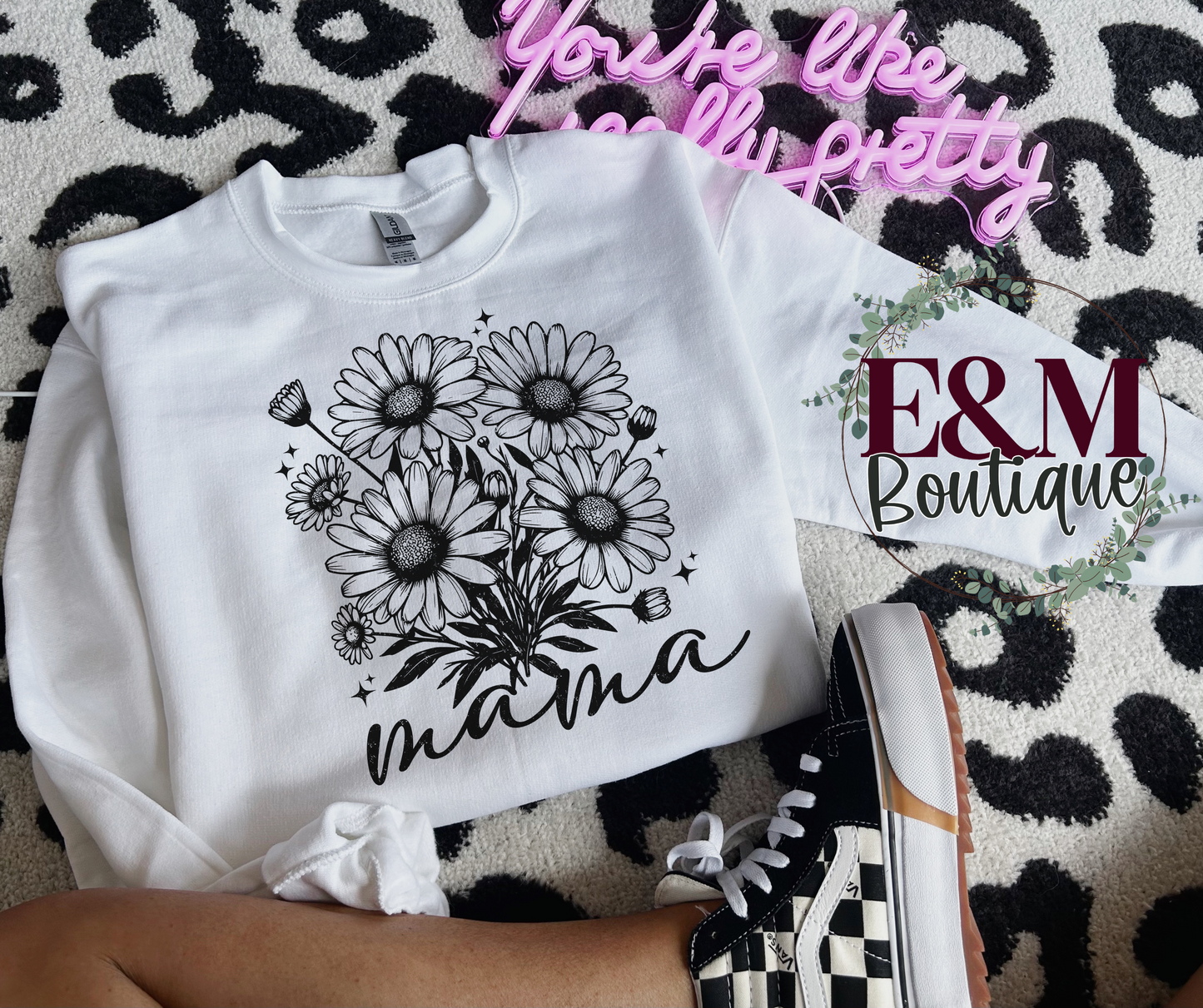 Floral Mama Black Ink