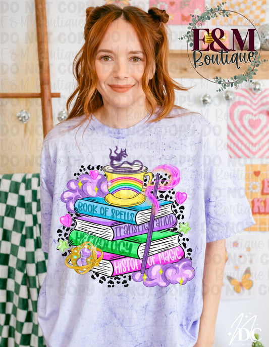Neon Book Stack