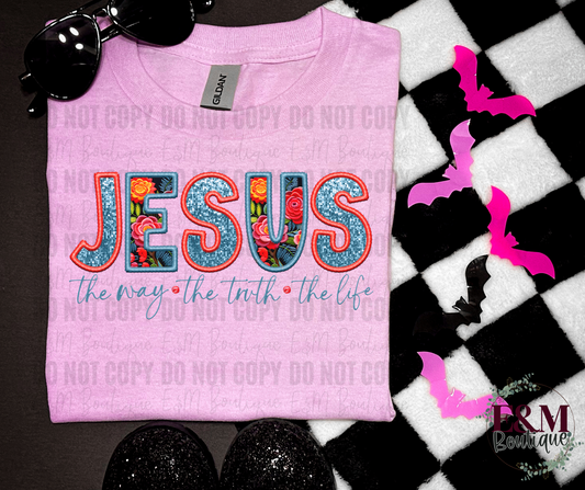 Faux Embroidery Jesus