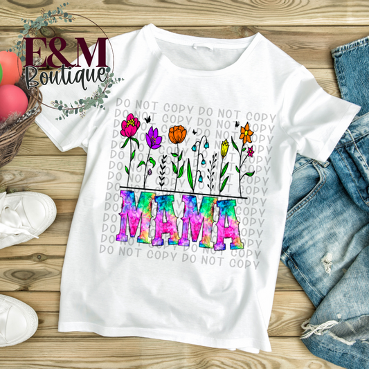 Floral Tie-Dye Mama