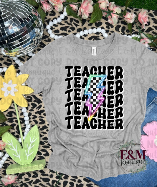 Teacher Neon Stack