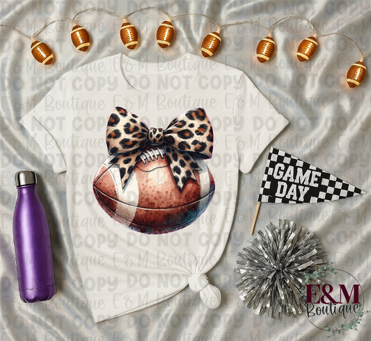 Football Cheetah Bow