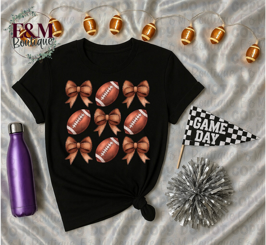 Bow & Football Collage