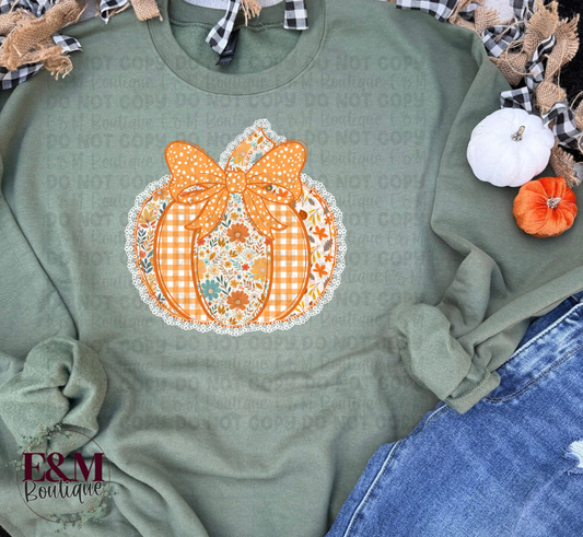 Lace Outlined Pumpkin