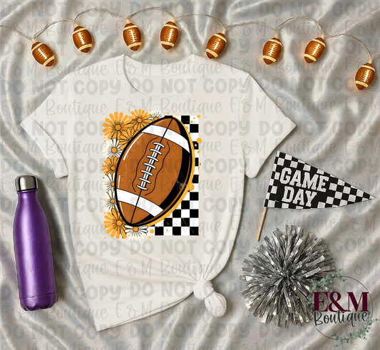 Checkered Football Floral